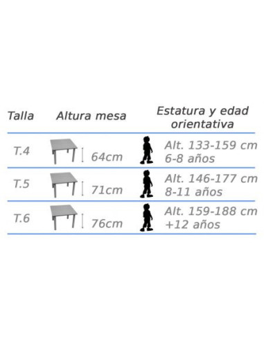 MESA 1/4 DE ARO (TALLA 4-6) HAYA MOBEDUC...