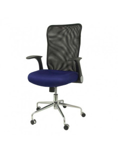 SILLA MINAYA RESPALDO MALLA NEGRO ASIENTO 3D AZUL PIQUERAS Y CRESPO 4031AZ