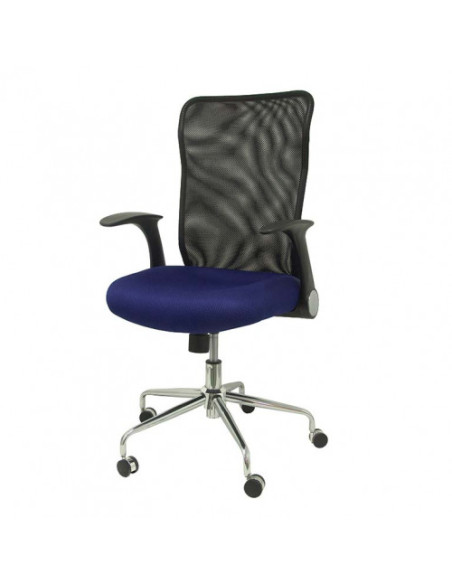 SILLA MINAYA RESPALDO MALLA NEGRO ASIENTO 3D AZUL PIQUERAS Y CRESPO 4031AZ