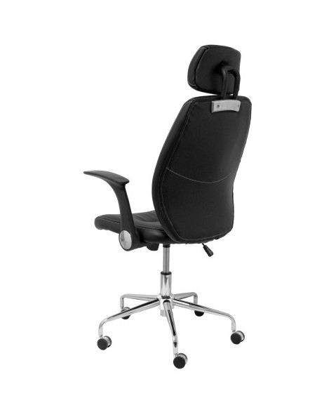 SILLA HUELVES SIMILPIEL NEGRO CON CABECERO PIQUERAS Y CRESPO 239DBSPNEC