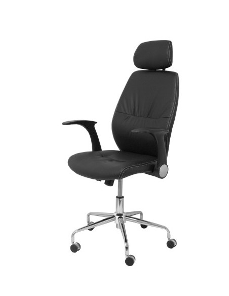 SILLA HUELVES SIMILPIEL NEGRO CON CABECERO PIQUERAS Y CRESPO 239DBSPNEC