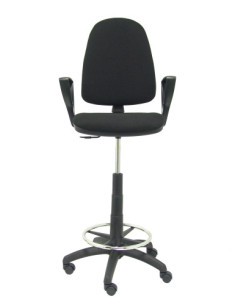 TABURETE AYNA BALI NEGRO CON BRAZOS FIJOS PIQUERAS Y CRESPO T04CPBALI840BGOLF