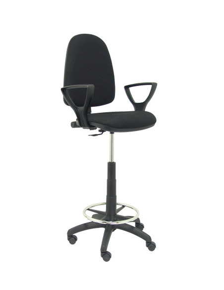 TABURETE AYNA BALI NEGRO CON BRAZOS FIJOS PIQUERAS Y CRESPO T04CPBALI840BGOLF