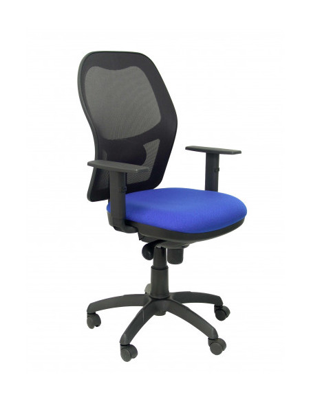 SILLA JORQUERA MALLA NEGRA ASIENTO BALI AZUL PIQUERAS Y CRESPO 15SNBALI229