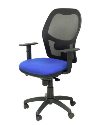SILLA JORQUERA MALLA NEGRA ASIENTO BALI AZUL...