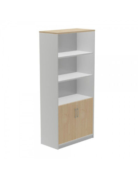 ARMARIO ALTO CON PUERTAS BAJAS 195x90x45 ESTRUCTURA ALUMINIO/PUERTAS ROBLE ROCADA 1103AB08V24