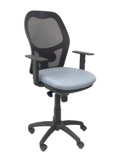 SILLA JORQUERA MALLA NEGRA ASIENTO BALI GRIS CLARO PIQUERAS Y CRESPO 15SNBALI40