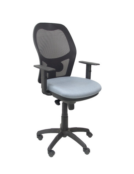 SILLA JORQUERA MALLA NEGRA ASIENTO BALI GRIS CLARO PIQUERAS Y CRESPO 15SNBALI40