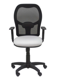 SILLA ALOCÉN MALLA NEGRA ASIENTO BALI GRIS BRAZOS REGULABLES PIQUERAS Y CRESPO 345SM840B40B10CRN