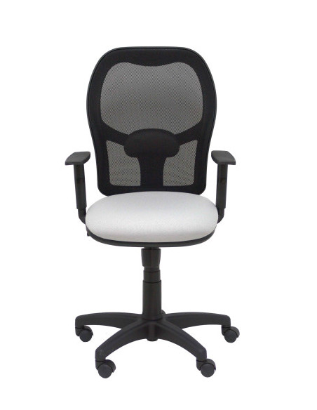 SILLA ALOCÉN MALLA NEGRA ASIENTO BALI GRIS BRAZOS REGULABLES PIQUERAS Y CRESPO 345SM840B40B10CRN
