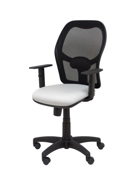 SILLA ALOCÉN MALLA NEGRA ASIENTO BALI GRIS BRAZOS REGULABLES PIQUERAS Y CRESPO 345SM840B40B10CRN