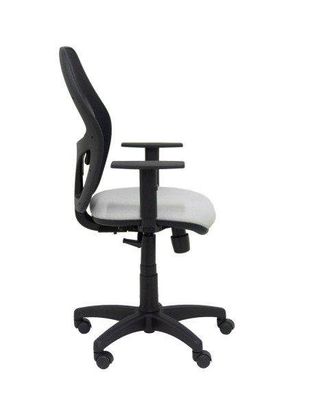 SILLA ALOCÉN MALLA NEGRA ASIENTO BALI GRIS BRAZOS REGULABLES PIQUERAS Y CRESPO 345SM840B40B10CRN