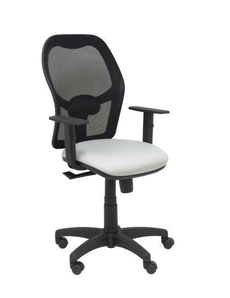 SILLA ALOCÉN MALLA NEGRA ASIENTO BALI GRIS BRAZOS REGULABLES PIQUERAS Y CRESPO 345SM840B40B10CRN
