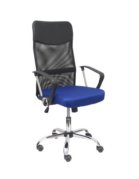 SILLA GONTAR RESPALDO MALLA NEGRO ASIENTO AZUL PIQUERAS Y CRESPO 31BM8403D229CRRP
