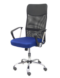 SILLA GONTAR RESPALDO MALLA NEGRO ASIENTO AZUL PIQUERAS Y CRESPO 31BM8403D229CRRP 2