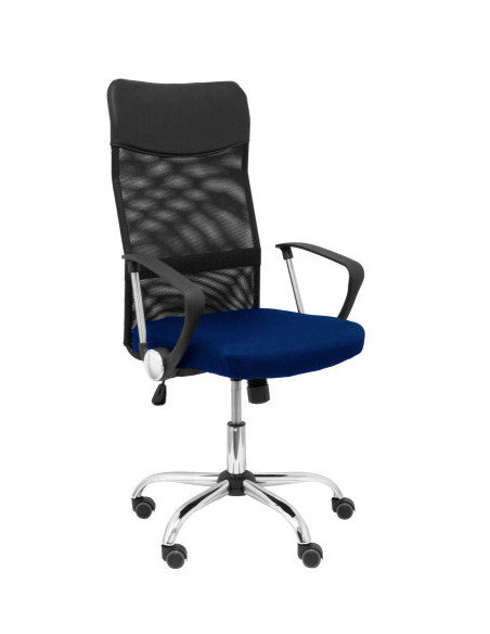 SILLA GONTAR RESPALDO MALLA NEGRO ASIENTO AZUL PIQUERAS Y CRESPO 31BM8403D229CRRP
