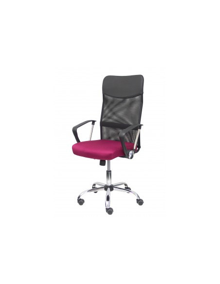 SILLA GONTAR RESPALDO MALLA NEGRO ASIENTO GRANATE PIQUERAS Y CRESPO 31BM8403D933CRRP