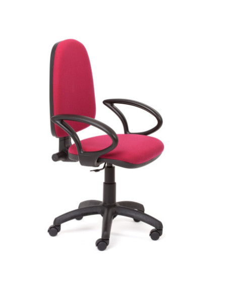 SILLA OPERATIVA TAPIZADA TELA GRANATE CON APOYABRAZOS ROCADA RD930/2+956 SILLA OPERATIVA TAPIZADA TELA GRANATE CON APOYABRAZOS ROCADA RD930/2+956