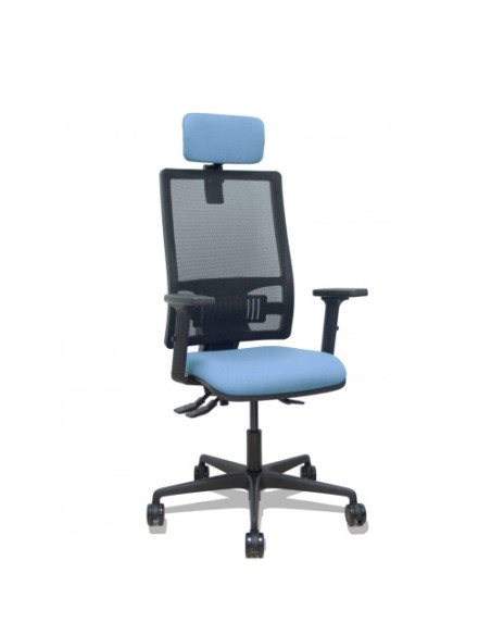 SILLA BORMATE ASINCRO MALLA NEGRA ASIENTO BALI ROJO BRAZOS 2D RUEDAS 65MM CABECERO REGULABLE PIQUERAS Y CRESPO 405ASM840B350B2B6