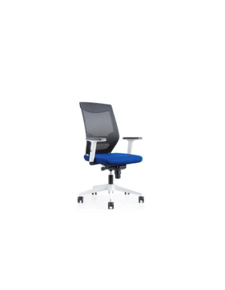 SILLA DE OFICINA TAPIZADO EN TELA SISTEMA DE INCLINACIÓN SINCRO COLOR DEL ASIENTO AZUL Y RESPALDO NEGRO ROCADA 908W-3 SILLA DE OFICINA TAPIZADO EN TELA SISTEMA DE INCLINACIÓN SINCRO COLOR DEL ASIENTO AZUL Y RESPALDO NEGRO ROCADA 908W-3