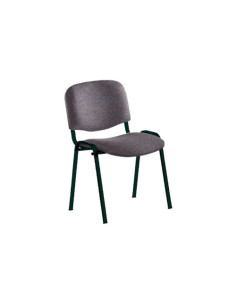 SILLA CONFIDENTE ESTRUCTURA DE TUBO METÁLICO RESPALDO Y ASIENTO TAPIZADOS COLOR GRIS ROCADA 965/1