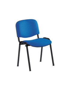 SILLA CONFIDENTE ESTRUCTURA DE TUBO METÁLICO RESPALDO Y ASIENTO TAPIZADOS COLOR AZUL ROCADA 965/3