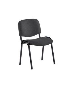 SILLA CONFIDENTE ECONÓMICA ESTRUCTURA DE TUBO METÁLICO RESPALDO Y ASIENTO TAPIZADOS COLOR NEGRO ROCADA 965/4