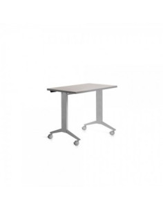 MESA CON TABLERO ABATIBLE 140X80CM COLOR GRIS ALUMINIO/GRIS ROCADA 2001FD02