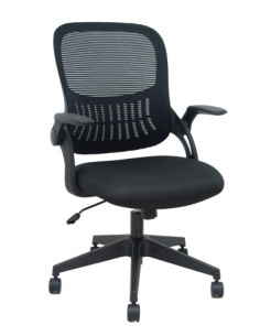 SILLA OPTI544 NEGRA RESPALDO MALLA NEGRO ASIENTO 3D NEGRO FOROL BY PIQUERAS Y CRESPO 544BNM8403D840RN