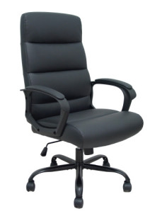 SILLÓN OPTI545 SIMILPIEL NEGRO BASE METÁLICA NEGRA FOROL BY PIQUERAS Y CRESPO 545BSP840