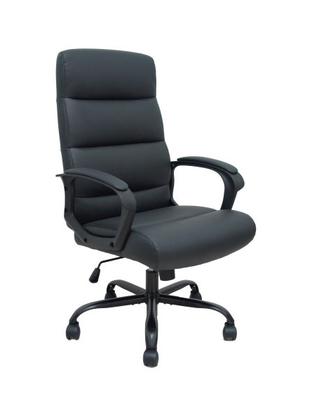 SILLÓN OPTI545 SIMILPIEL NEGRO BASE METÁLICA NEGRA FOROL BY PIQUERAS Y CRESPO 545BSP840