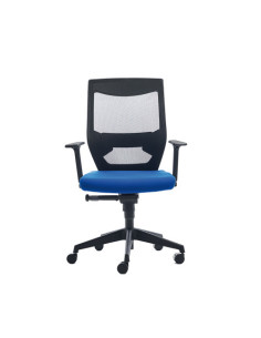 SILLA SINCRO AJUSTE LUMBAR MALLA NEGRO/ ASIENTO AZUL ROCADA 908-3 2