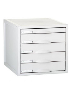 MÓDULO ARCHISYSTEM DE 5 CAJONES 356X316X303 MM GRIS ARCHIVO 2000 8405C GS