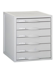 MÓDULO ARCHISYSTEM DE 6 CAJONES 356X316X362 MM GRIS ARCHIVO 2000 8206C GS