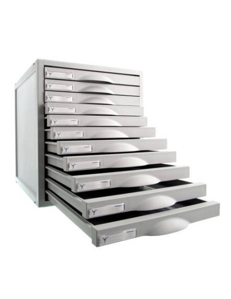 MÓDULO ARCHISYSTEM DE 11 CAJONES 356X316X362 MM GRIS ARCHIVO 2000 8211C GS