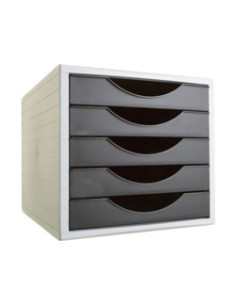 MÓDULO ECOGREEN 5 CAJONES FORMATO 340X270X260 MM NEGRO ARCHIVO 2000 4005 NE