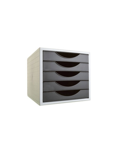 MÓDULO ECOGREEN 5 CAJONES FORMATO 340X270X260 MM NEGRO ARCHIVO 2000 4005 NE