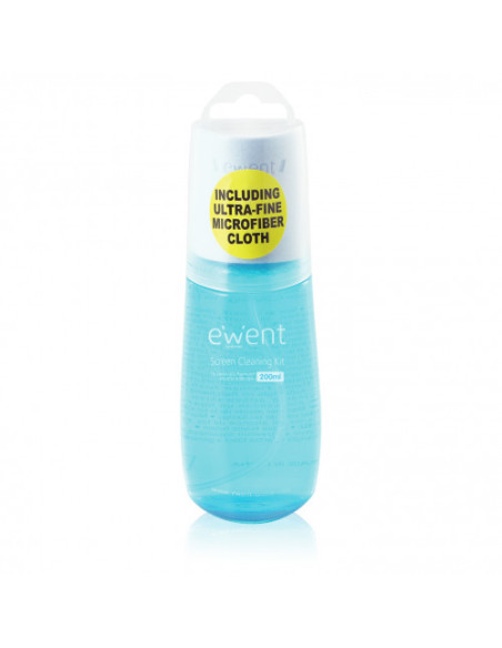 EWENT KIT LIMPIEZA DE PANTALLAS SPAY 200ML (EW5671) EWENT KIT LIMPIEZA DE PANTALLAS SPAY 200ML (EW5671)