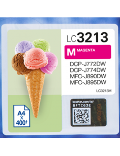 CARTUCHO DE TINTA MAGENTA LARGA DURACION BROTHER LC3213M 2