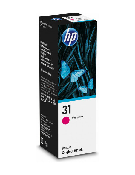 HP BOTELLA TINTA Nº 31 MAGENTA 70ML SMART TANK SERIE 450 (1VU27AE) HP BOTELLA TINTA Nº 31 MAGENTA 70ML SMART TANK SERIE 450 (1VU27AE)