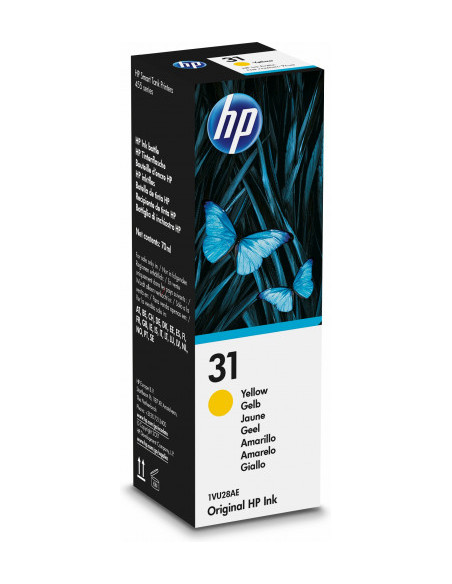 HP BOTELLA TINTA Nº 31 AMARILLO 70ML SMART TANK SERIE 450 (1VU28AE) HP BOTELLA TINTA Nº 31 AMARILLO 70ML SMART TANK SERIE 450 (1VU28AE)