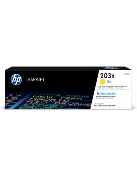 HP TONER 203X AMARILLO ALTA CAPACIDAD LASERJET M254/M280/M281 (CF542X) HP TONER 203X AMARILLO ALTA CAPACIDAD LASERJET M254/M280/M281 (CF542X)