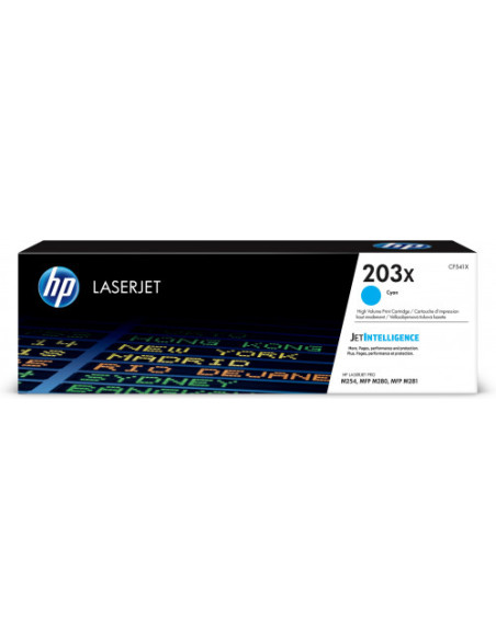 HP TONER 203X CIANALTA CAPACIDAD LASERJET M254/M280/M281 (CF541X) HP TONER 203X CIANALTA CAPACIDAD LASERJET M254/M280/M281 (CF541X)
