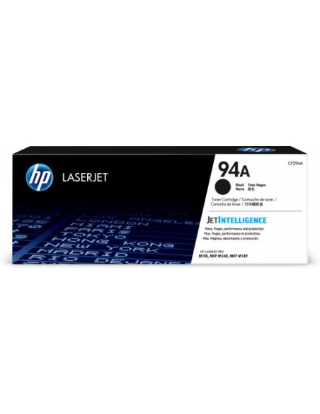 HP TONER 94A NEGRO LASERJET PRO M118/M148 (CF294A) HP TONER 94A NEGRO LASERJET PRO M118/M148 (CF294A)