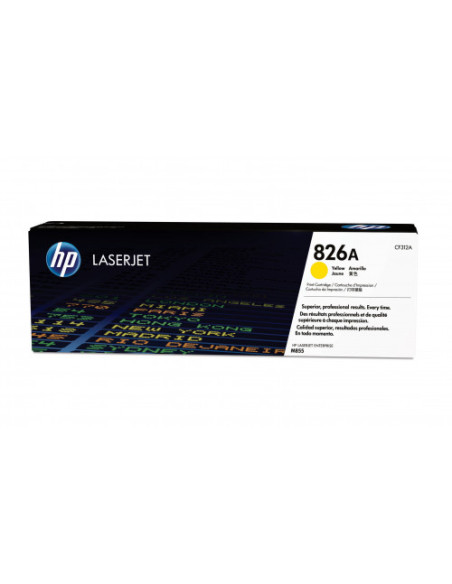 HP TONER 826A AMARILLO LASERJET M855 (CF312A) HP TONER 826A AMARILLO LASERJET M855 (CF312A)