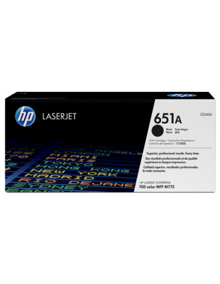 HP TONER 651A NEGRO LASERJET INTERPRISE 700MFP/M775 (CE340A) HP TONER 651A NEGRO LASERJET INTERPRISE 700MFP/M775 (CE340A)
