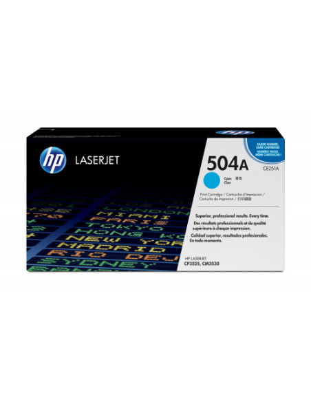 HP TONER 504A CIAN LASERJET CP3525/CM3530 (CE251A)