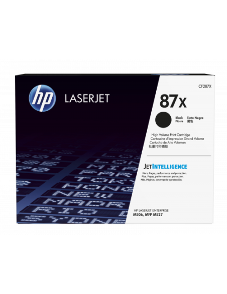 HP TONER 87X NEGRO ALTA CAPACIDAD LASERJET ENTERPRISE M506/M527 (CF287X) HP TONER 87X NEGRO ALTA CAPACIDAD LASERJET ENTERPRISE M506/M527 (CF287X)