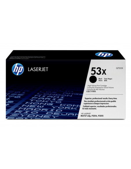 HP TONER 53X TONER ALTA CAPACIDAD P2015 (Q7553X) HP TONER 53X TONER ALTA CAPACIDAD P2015 (Q7553X)