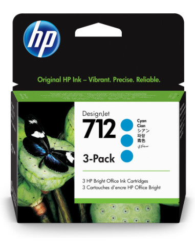 HP GRAN FORMATO 712 PACK 3 CIAN